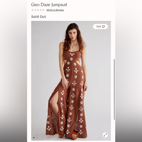 Free People Dresses & Skirts - ISO NWT Free People Geo Daze Brown Maxi Dress in MEDIUM